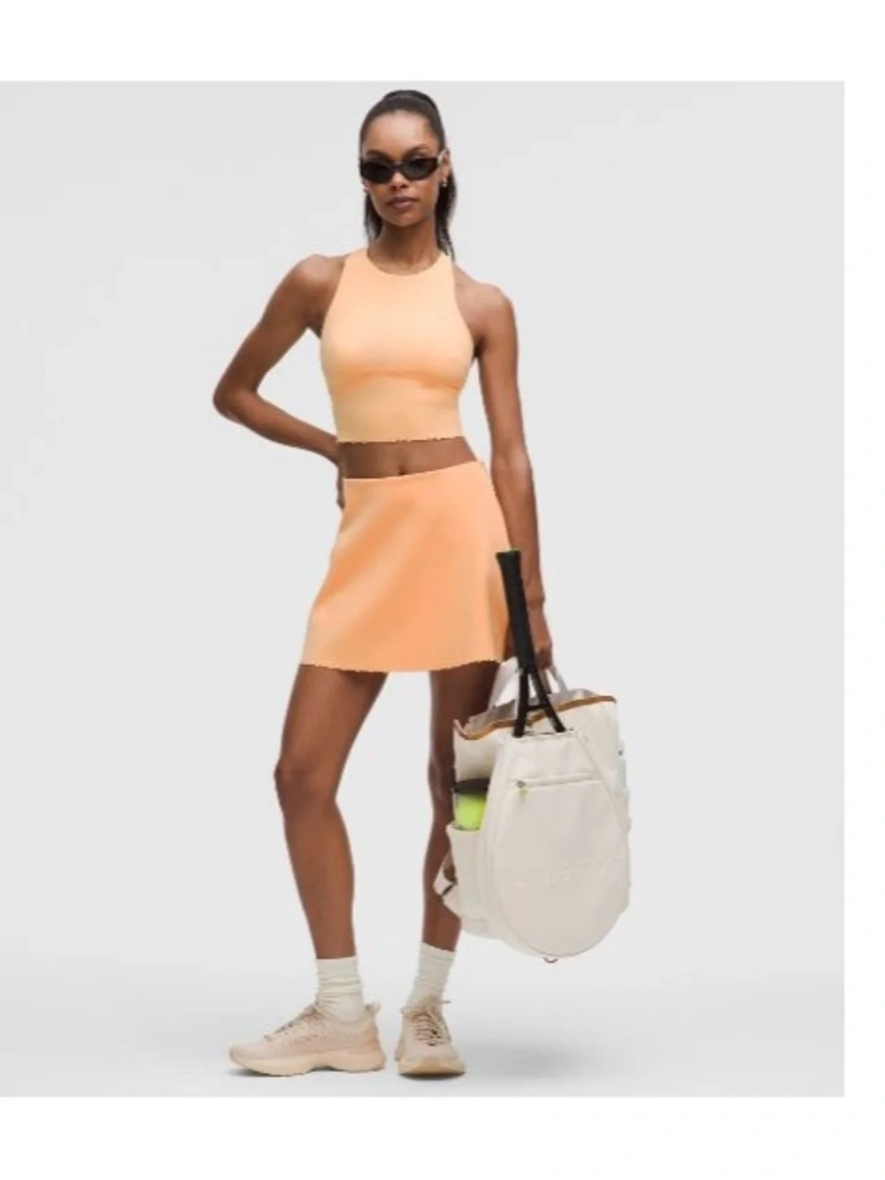 Lululemon Scallop-Hem High-Rise Tennis Skirt in Rock Melon color